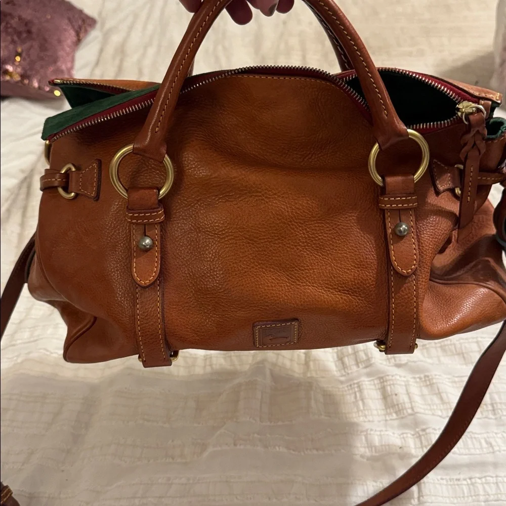 Dooney and Bourke Brown Leather Handbag - Picture 3 of 8